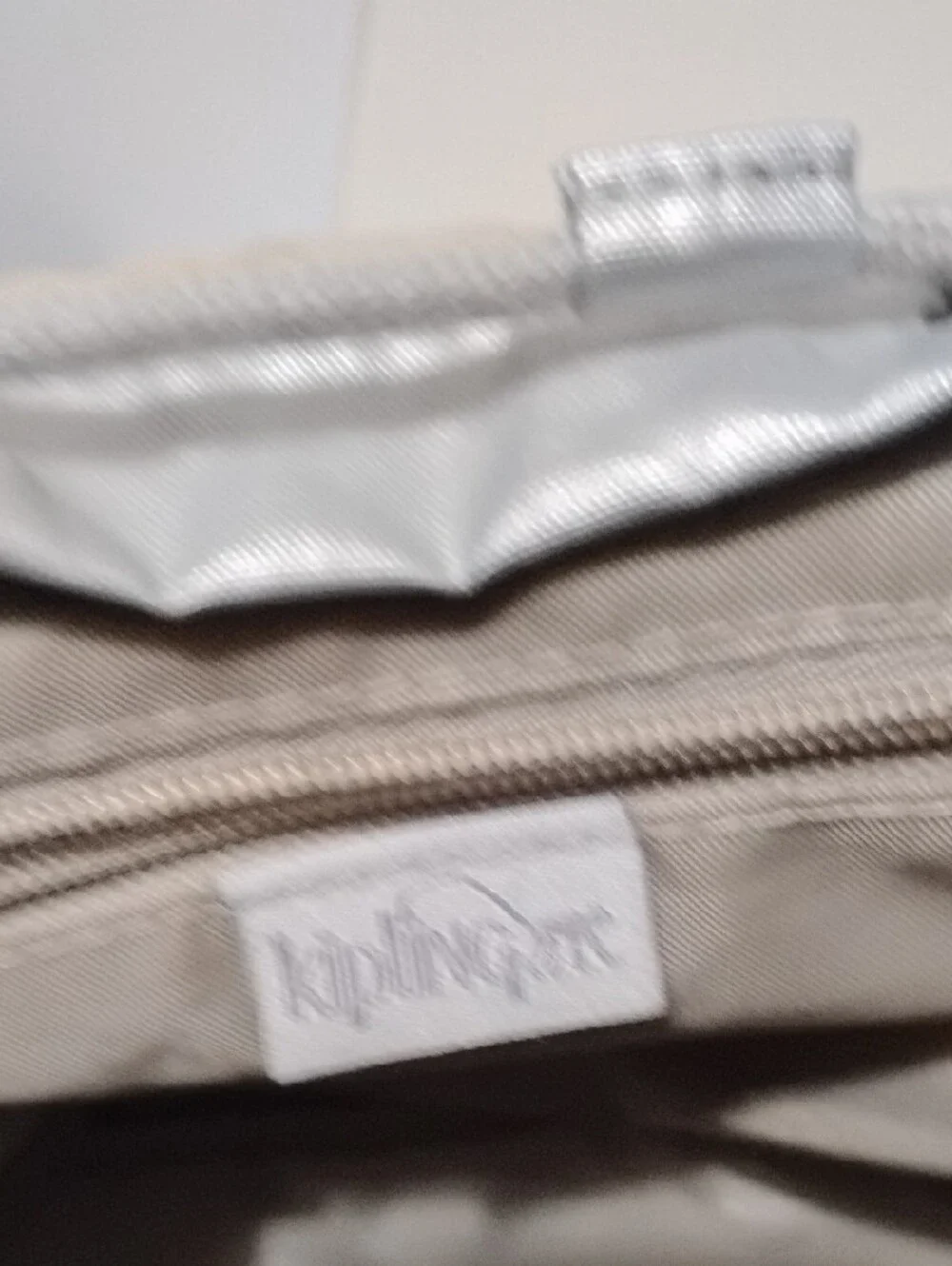 Kipling City Metallic Silver Mini Backpack